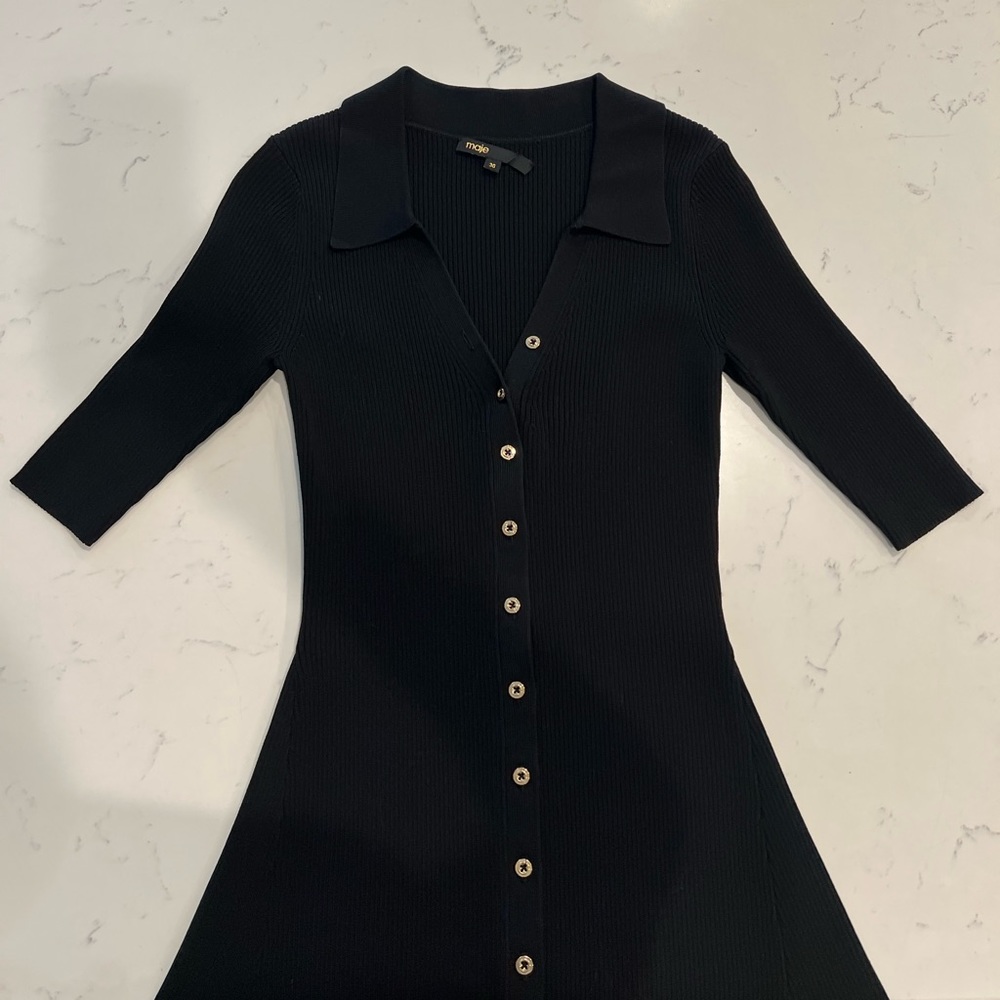 Maje Black Mini Dress